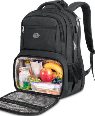 MATEIN 17 Inch Laptop Backpack, TSA Large Travel Backpack with Lunch Box, Anti-Theft Work Business Carry On with USB Port, Water Resistant Sturdy College Computer Backpack for Men Women