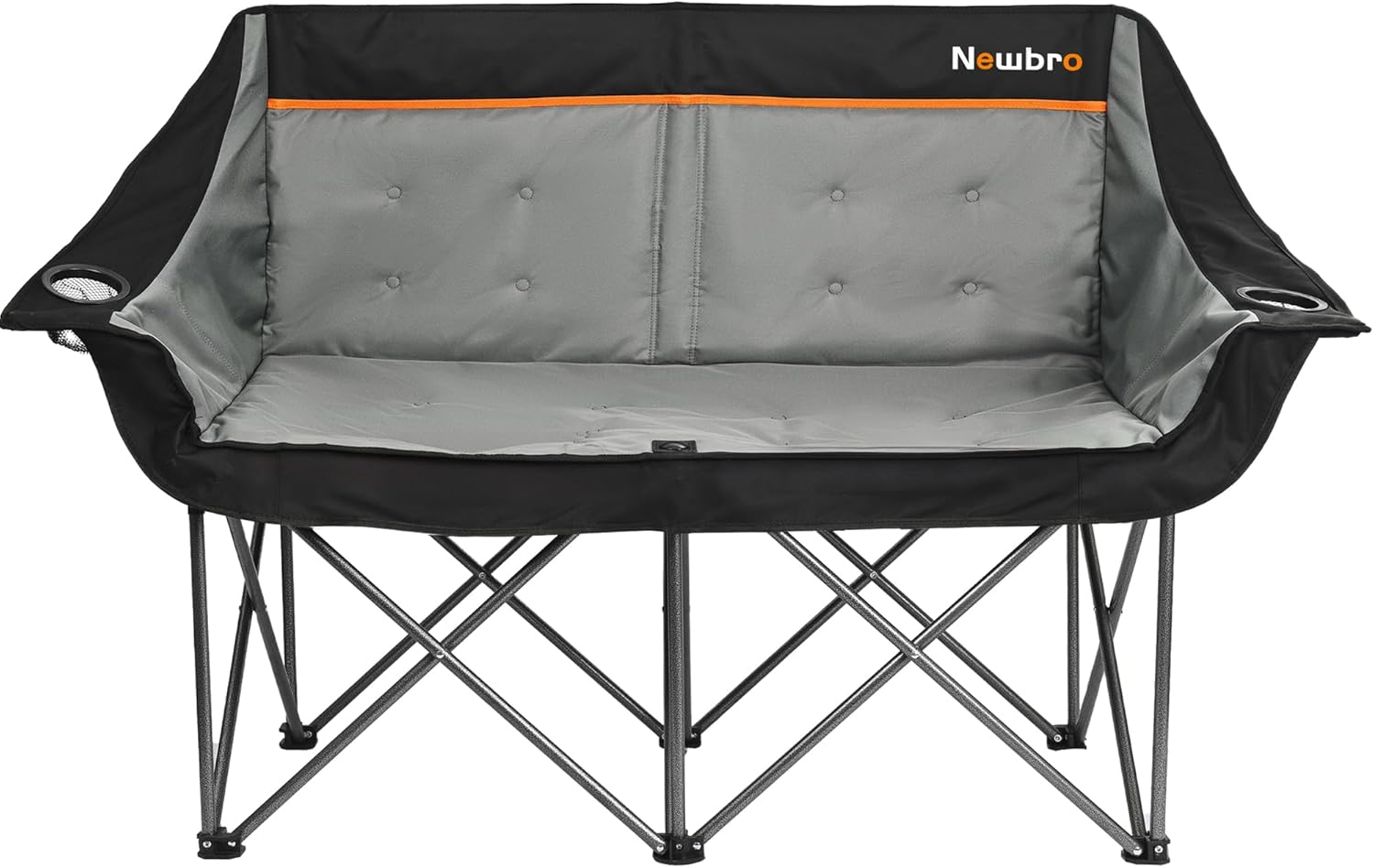 Oversized Double Camping Chair for Adults, Fully Padded Folding Camping Chairs Loveseat, Big Heavy Duty Outdoor Patio Lawn Chair with Arm Cup Holder - Image 7